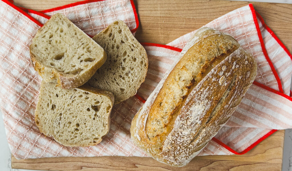 homemade sourdough bread made in a Georgia cottage bakery